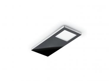 Vetro LED Unterbauleuchte, Nischenleuchte, Alugehäuse mit Glasabdeckung, weiß oder schwarz, Einzelleuchte, 2er, 3er oder 5er Set